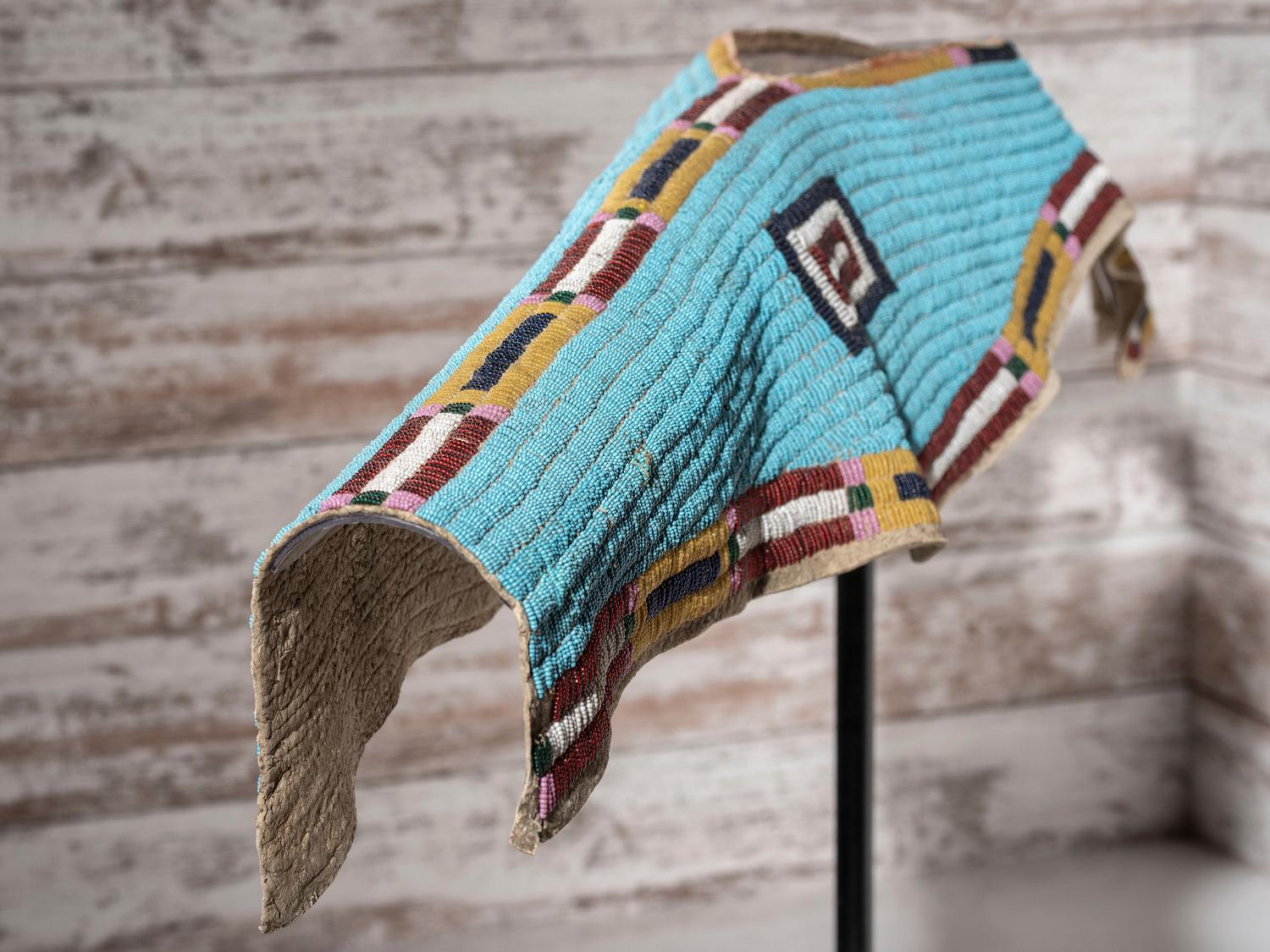 Cheyenne Beaded Buffalo Hide Dress Yoke