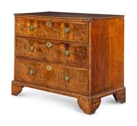 A George III Walnut and Oak Chest of Drawers