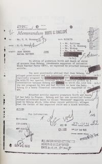 KRAMER, MARGIA. Essential Documents: The FBI File of Jean Seberg. Parts 1 and 2. s.l., 1979. 2 vols.