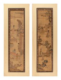 Two Kesi Woven Silk 'Figure' Panels