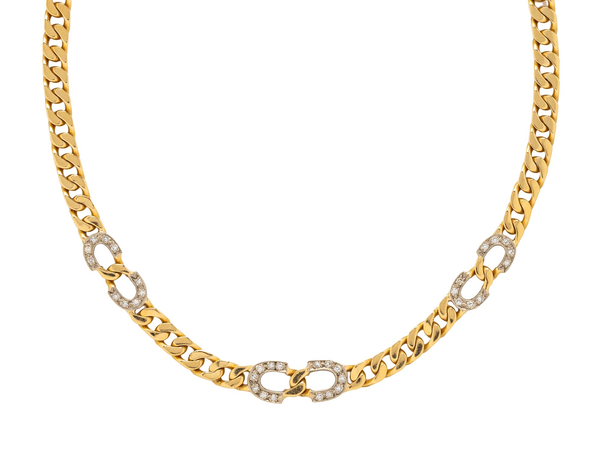 BICOLOR GOLD AND DIAMOND NECKLACE