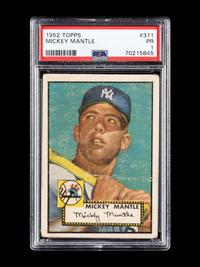 A 1952 Topps Mickey Mantle Rookie Baseball Card No. 311 (PSA 1)