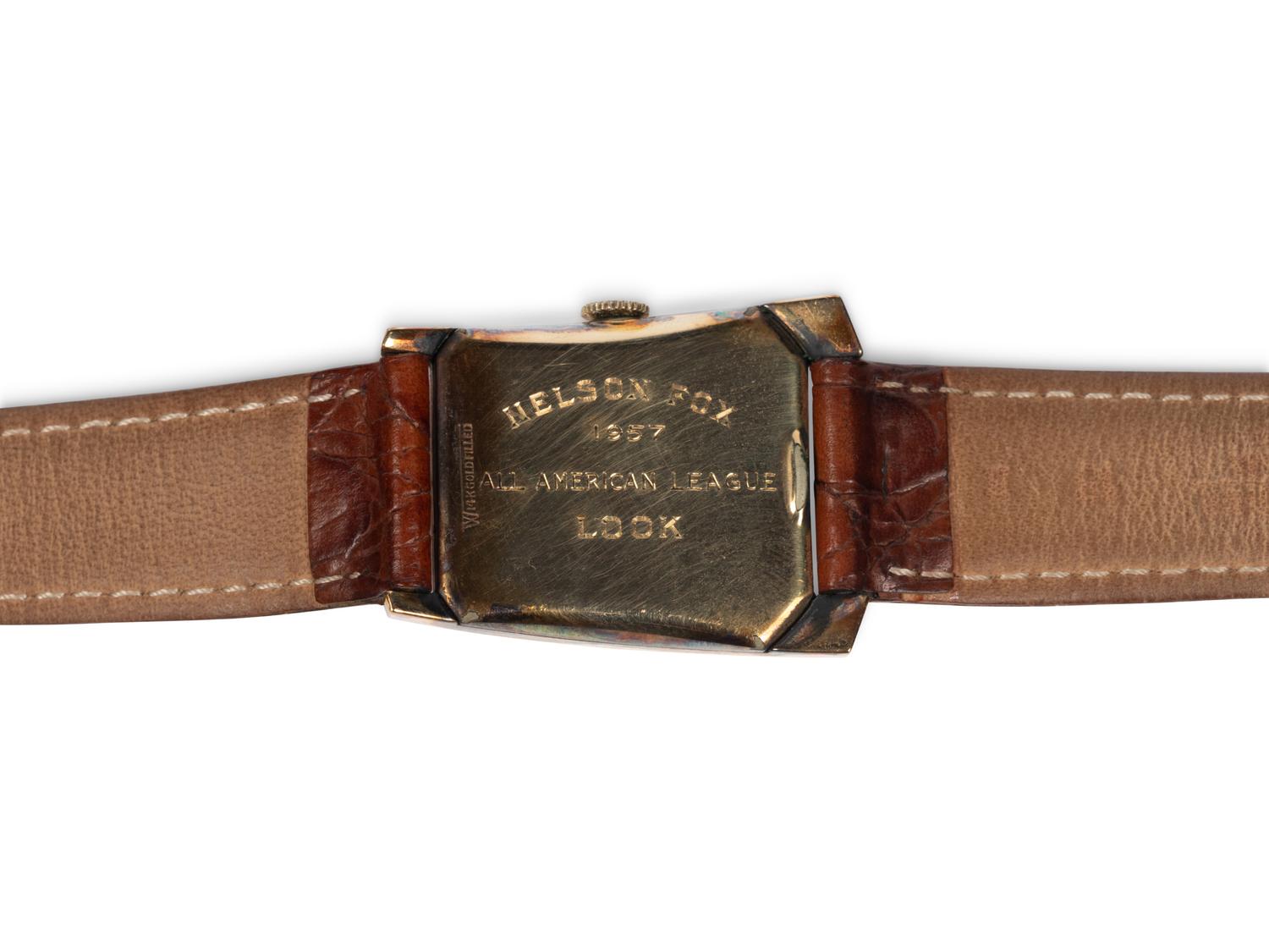 Nellie Fox's Personally Owned 1957 American League All Star Watch (Fox Wife Letter)