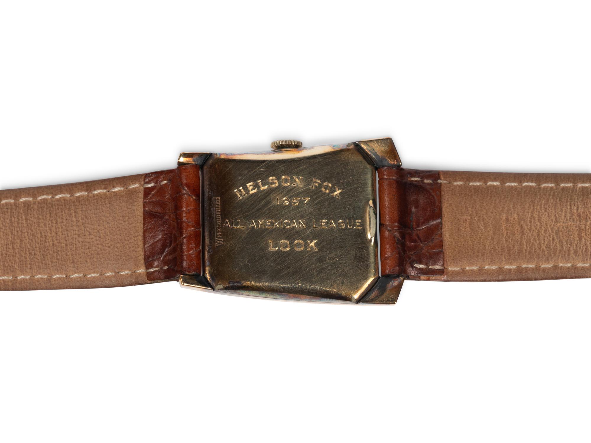 Nellie Fox's Personally Owned 1957 American League All Star Watch (Fox Wife Letter)