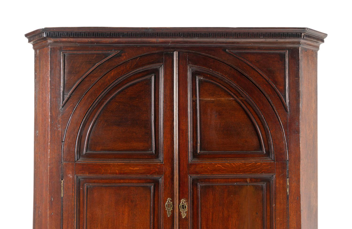 A George II Mahogany Corner Cabinet
