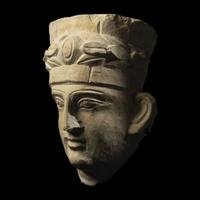 A Palmyrene Limestone Head of a Man