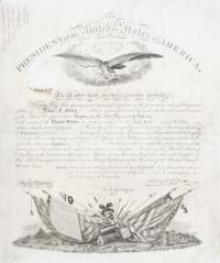 POLK, JAMES K. Partially printed document signed. Dated December 24, 1846.
