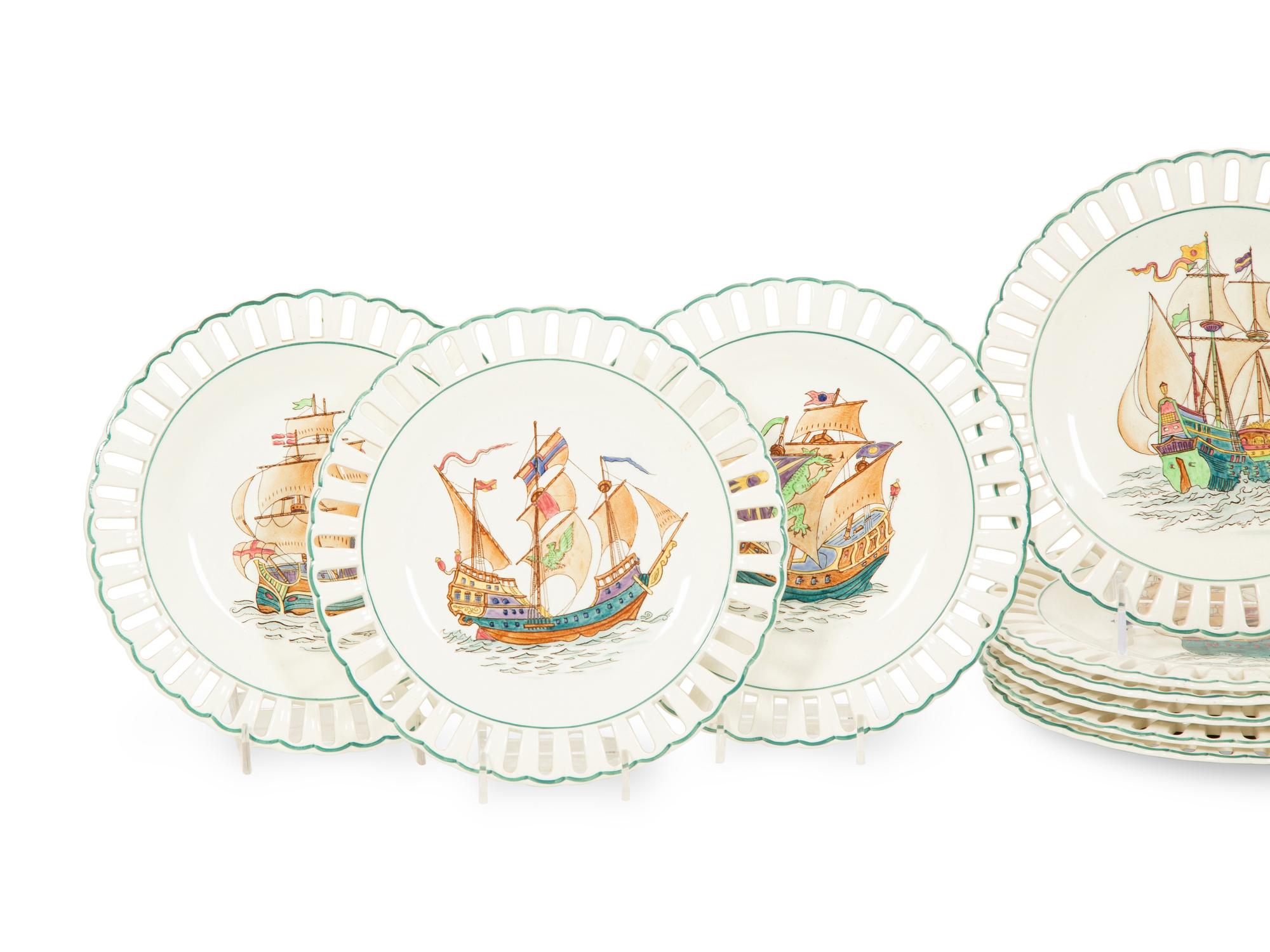 A Set of Twelve Wedgwood Dessert Plates