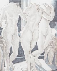 Philip Pearlstein, (American, b. 1924), Three Graces, 2007
