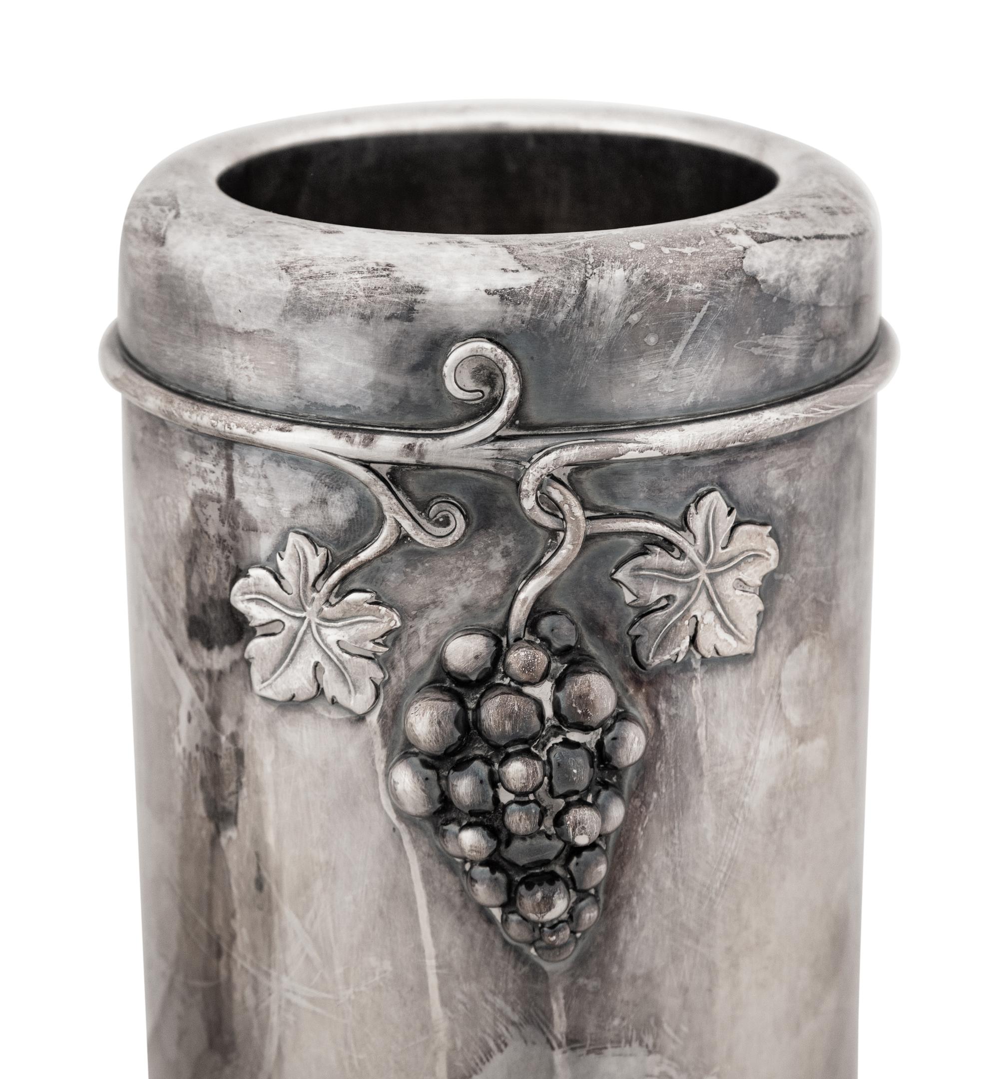 A Swiss Silver Bottle Cooler and a Small South American Ewer
