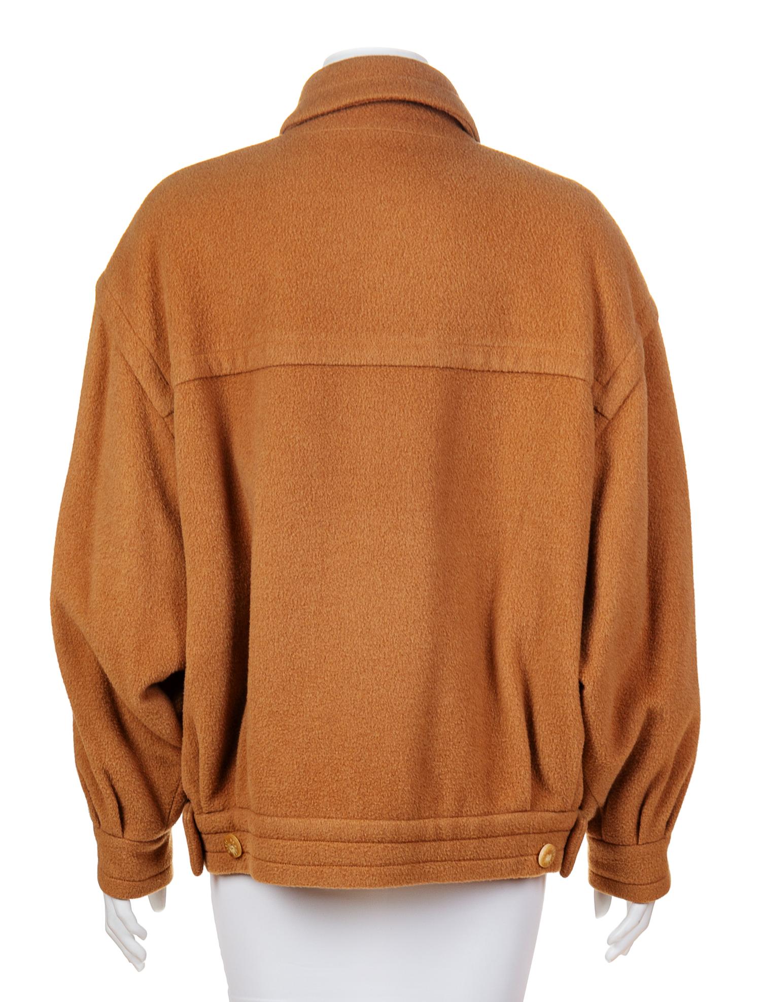 An Hermès Camel Hair Jacket, Size small.