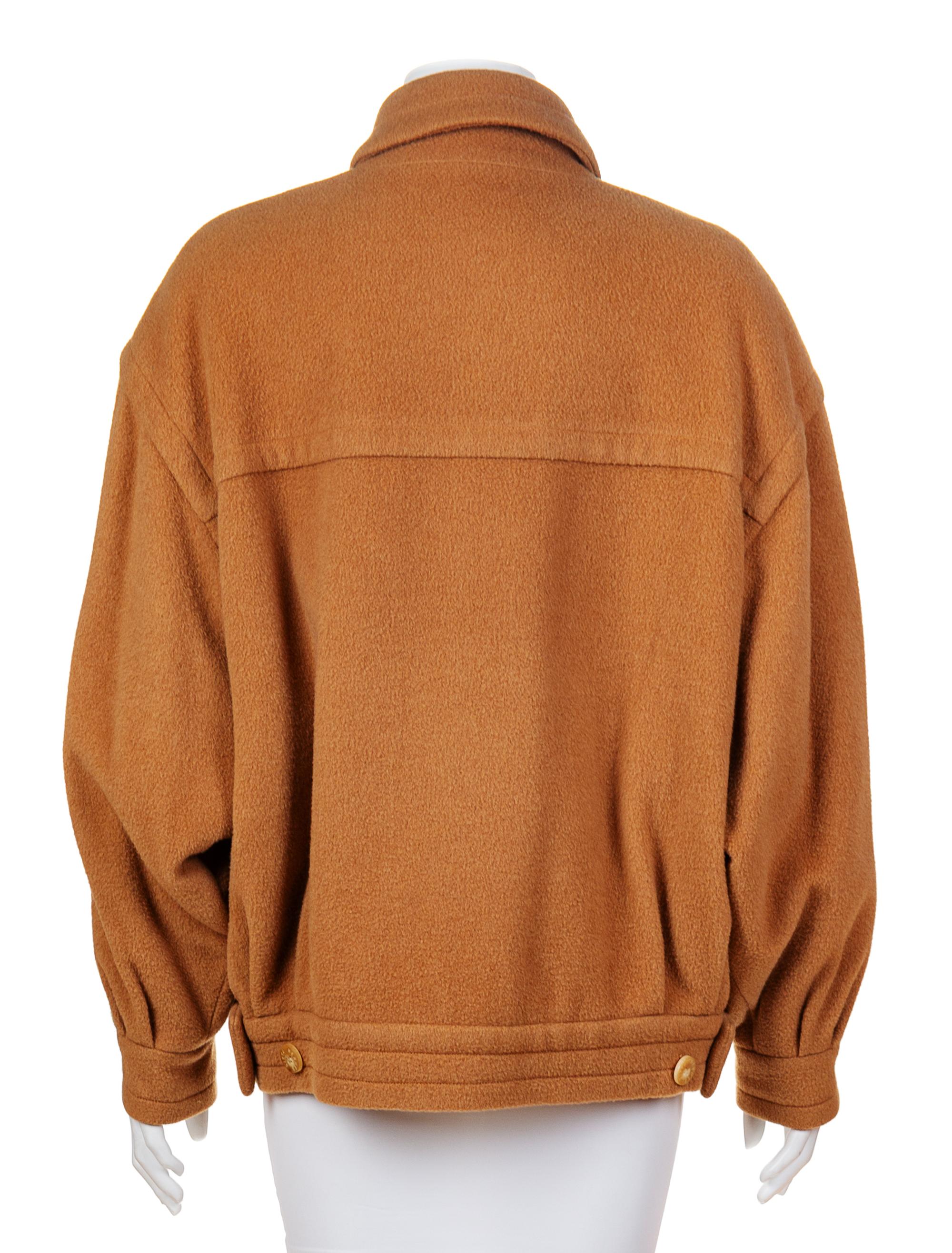 An Hermès Camel Hair Jacket, Size small.
