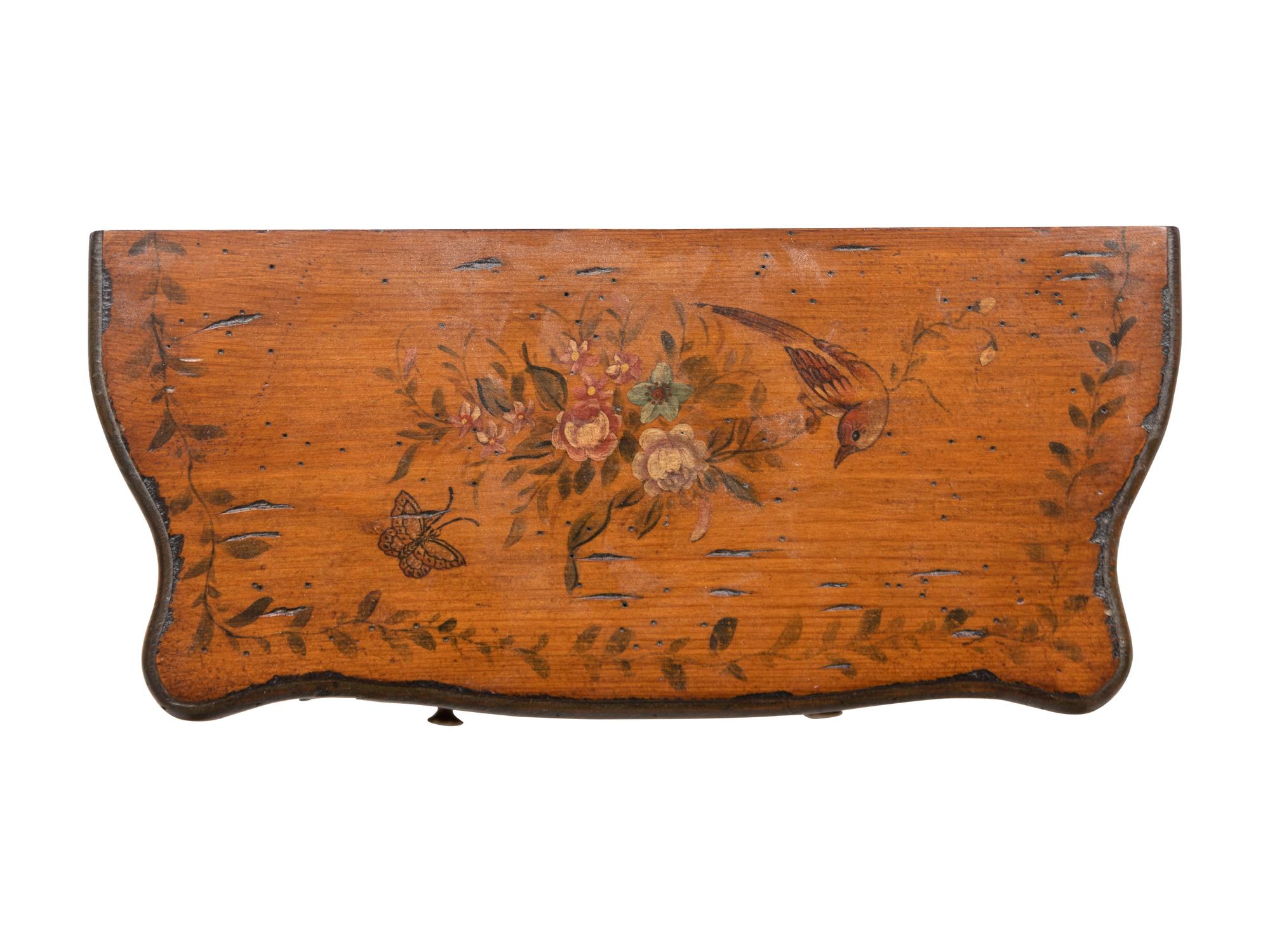 A Diminutive Painted Commode