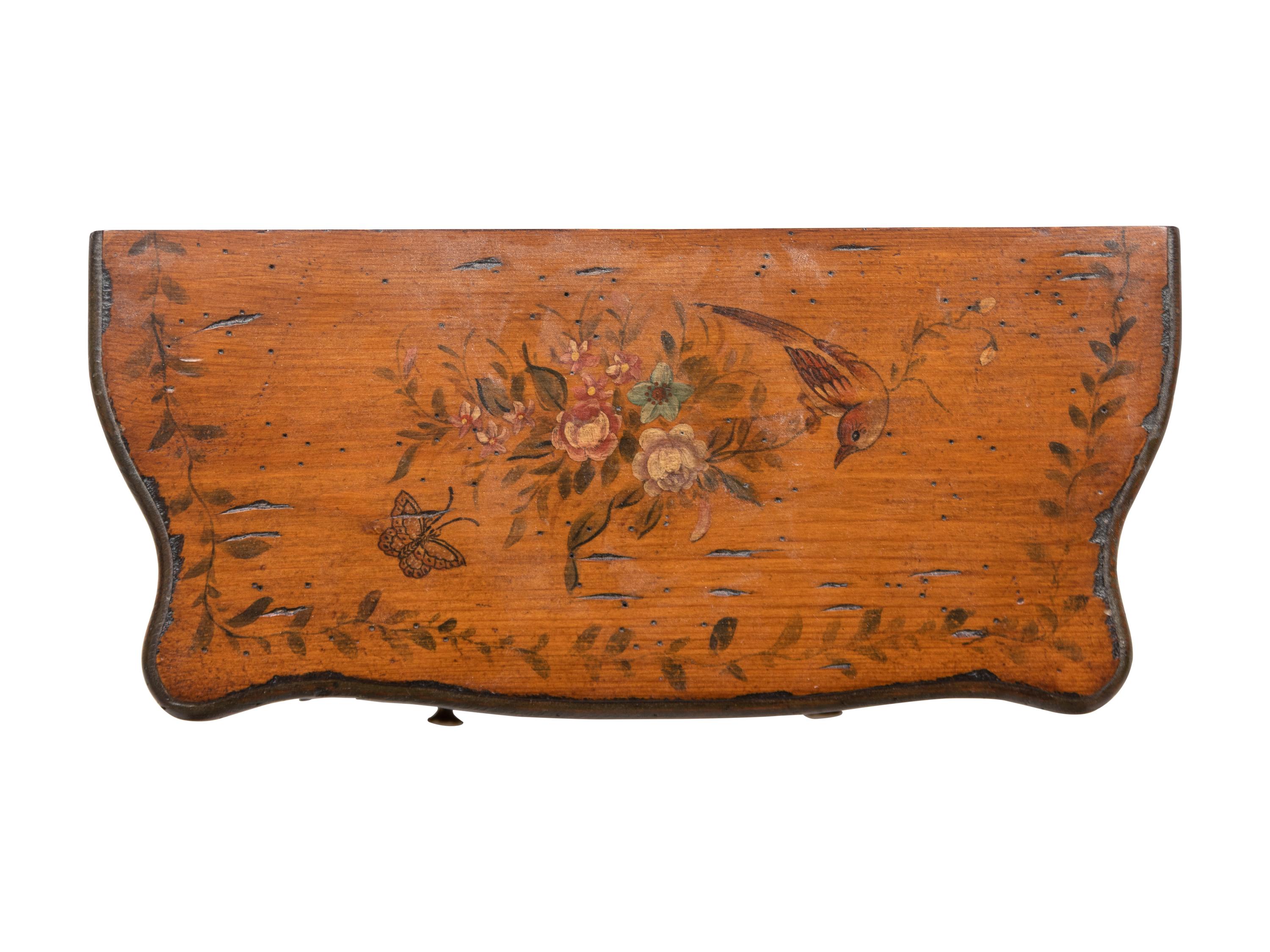 A Diminutive Painted Commode