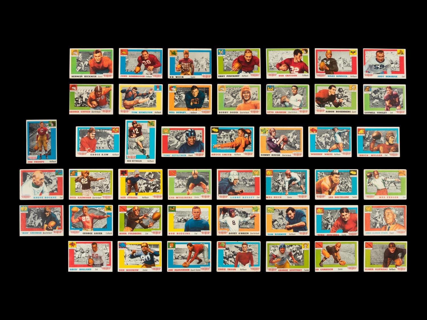 A Complete Set of 1955 Topps All-American Football Cards (100/100)