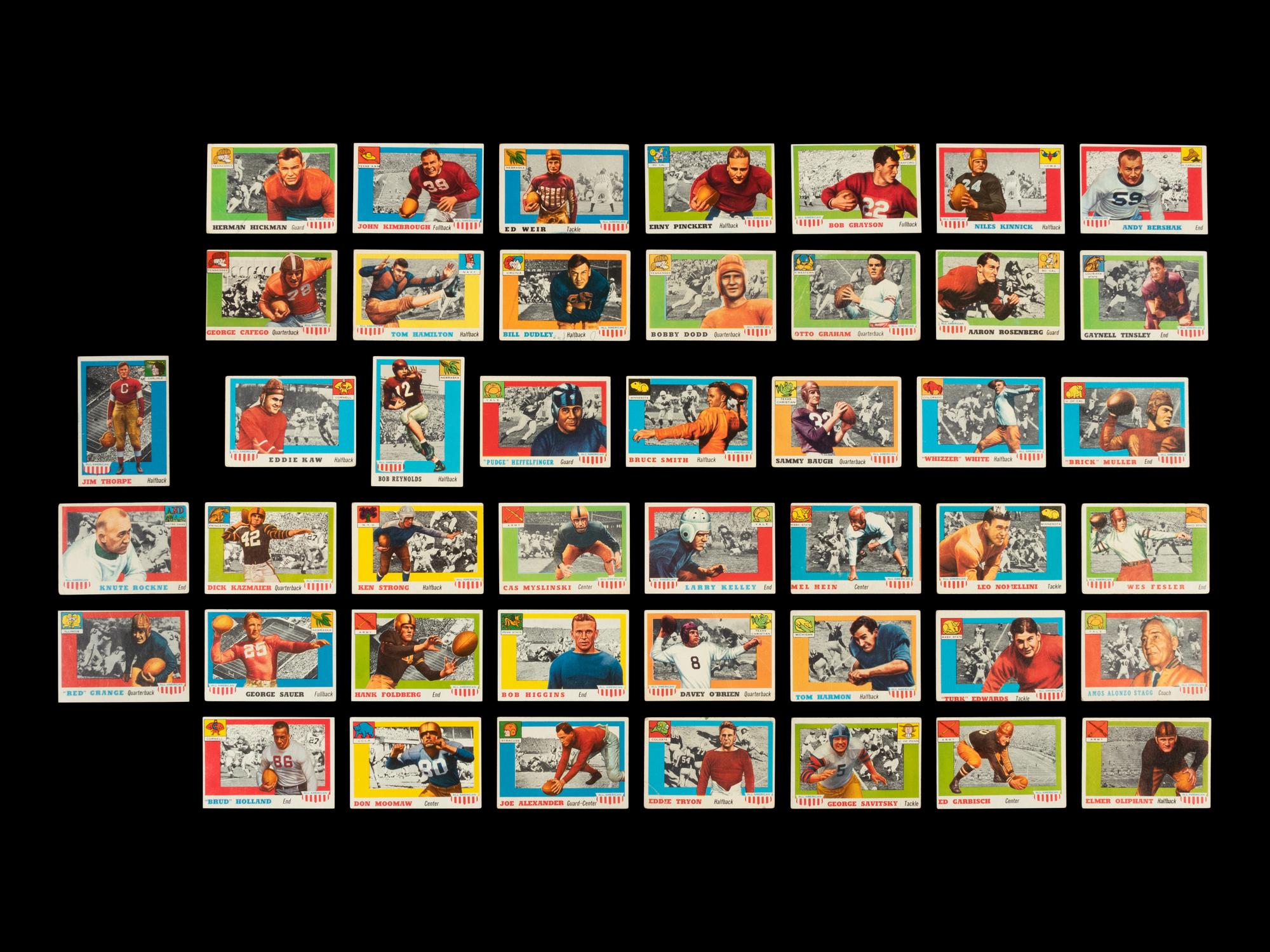 A Complete Set of 1955 Topps All-American Football Cards (100/100)