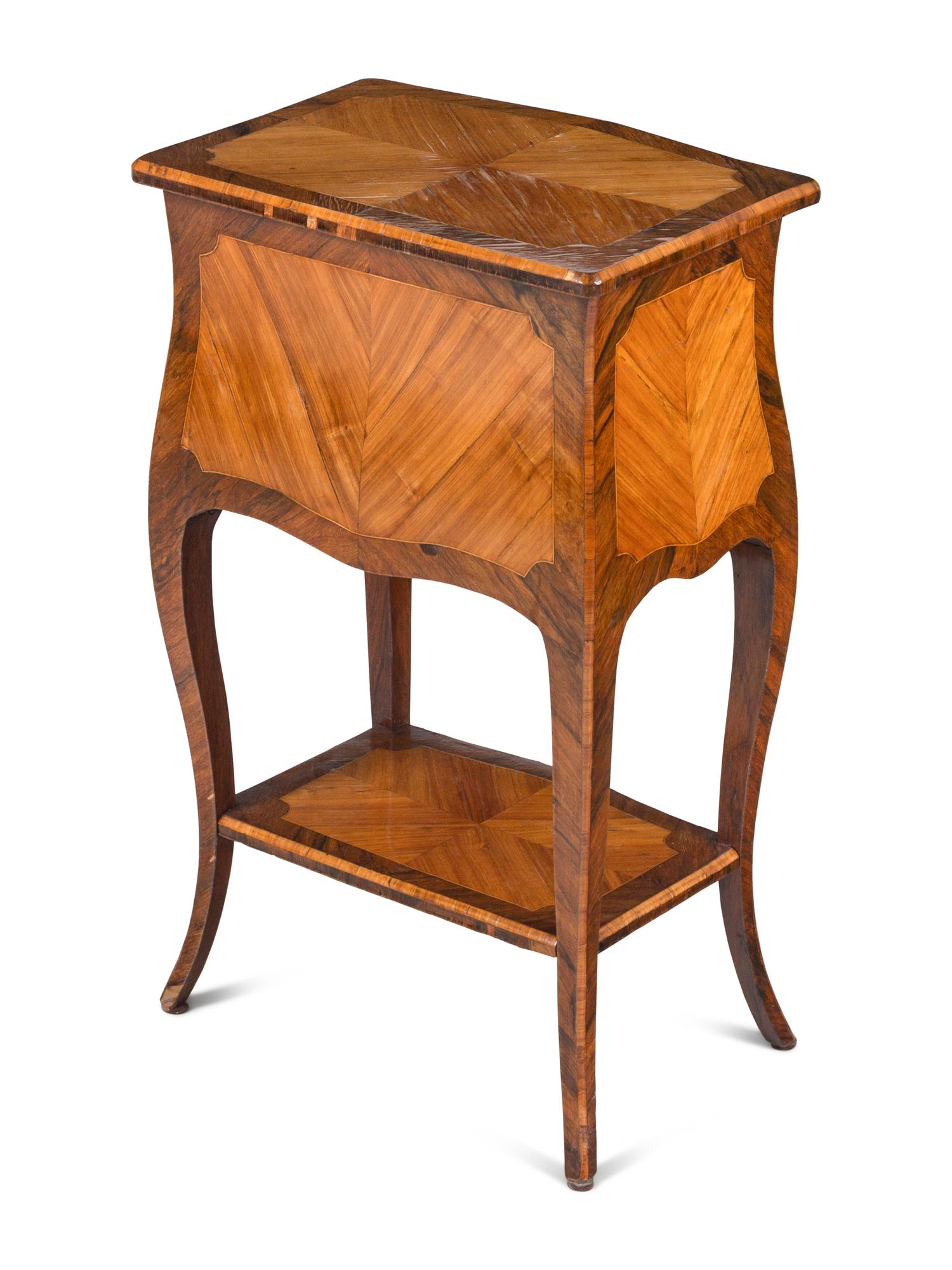 A Louis XV Style Tulipwood Table en Chiffonnière
