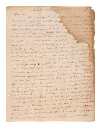 [ENSLAVEMENT]. 2 letters to slave trader Joseph Meek regarding the current market. Virginia, 1835.