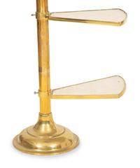 A Brass and Wood Valet Stand and a Brass Garment and Shoe Stand