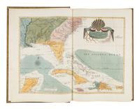 CATESBY, Mark (ca 1679-1749). The Natural History of Carolina, Florida, and the Bahama Islands: containing the figures of Birds, Beasts, Fishes, Serpents, Insects, and Plants: Particularly, those not hitherto described, or incorrectly figured by former Authors, with their Descriptions in English and French. To which is prefixed, a new and correct Map of the Countries; with Observations to their Natural State, Inhabitants, and Productions... Revised by Mr. [George] Edwards. London: Printed for Benjamin White, 1771 [map and plates watermarked 1815-16].