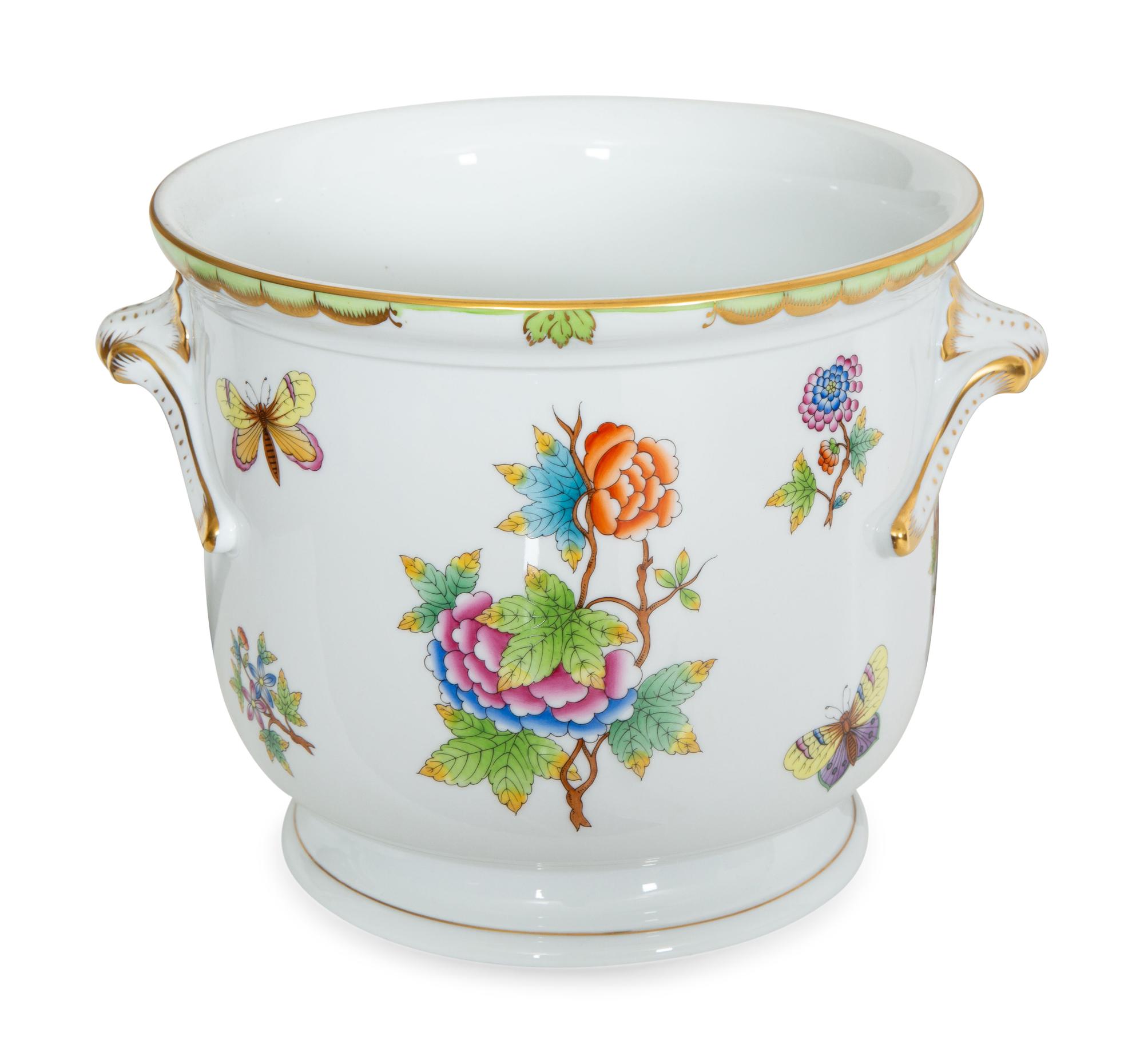 A Herend Queen Victoria Porcelain Wine Cooler