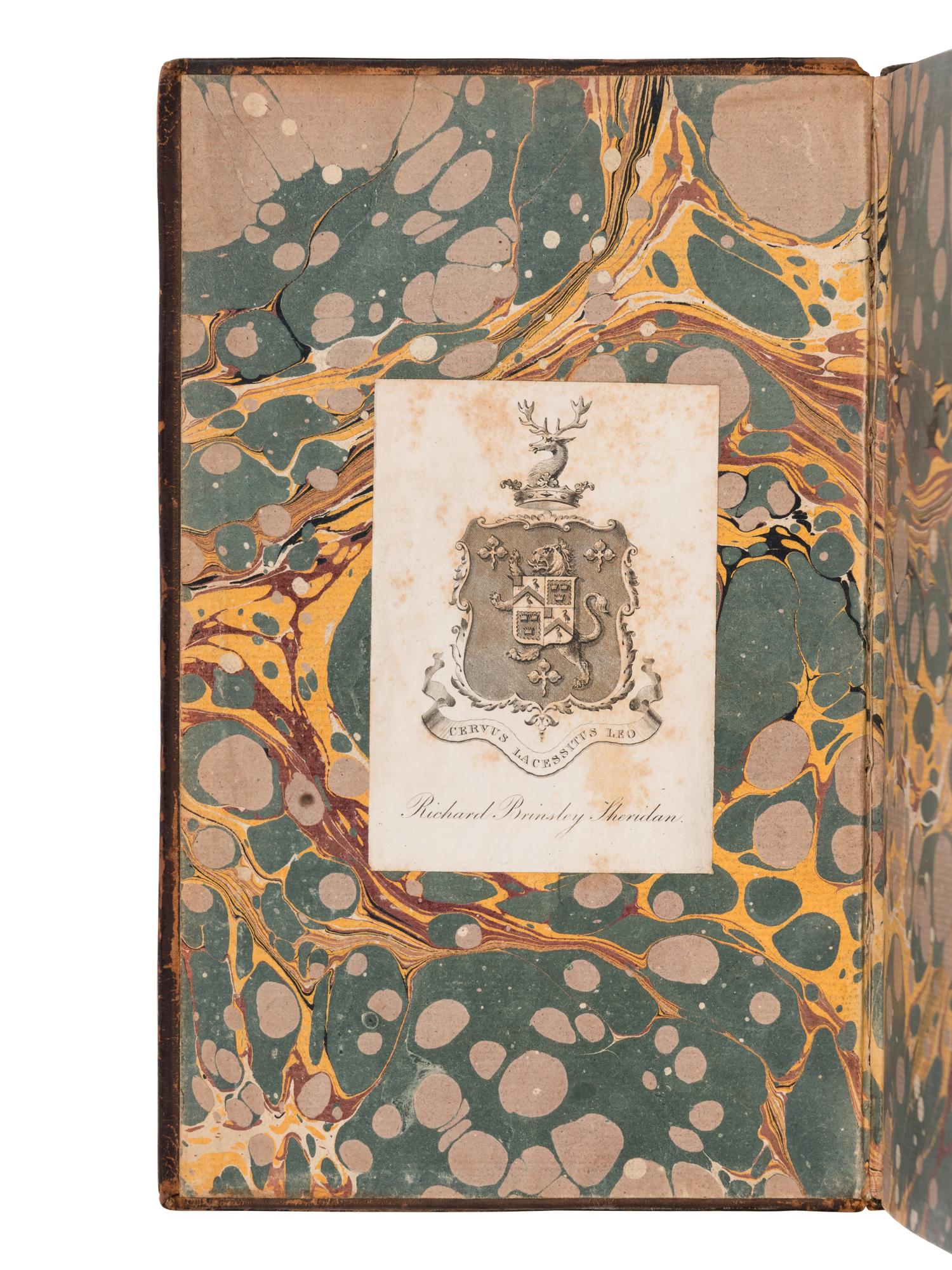 [SHERIDAN, Richard Brinsley (1751-1816), his copy]. ADDISON, Joseph (1672-1719). The Free-Holder; or, Political Essays . London: Jacob and Richard Tonson, 1758.
