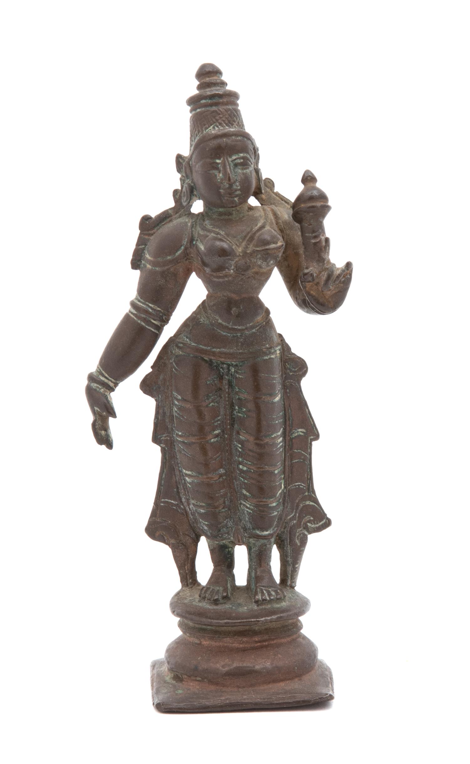 A Group of Three Indian Bronze Figures of Female Deities — 20TH CENTURY