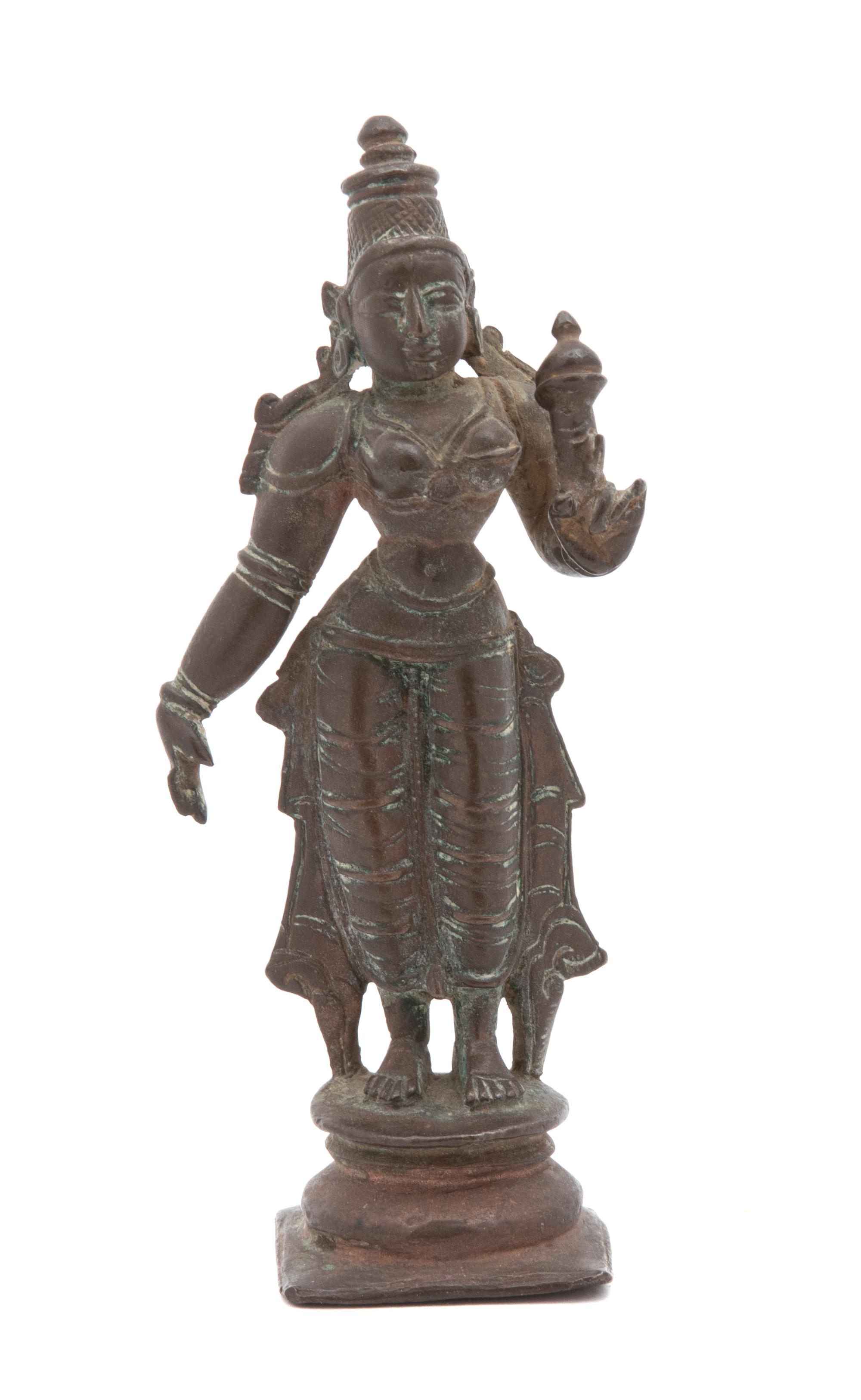 A Group of Three Indian Bronze Figures of Female Deities — 20TH CENTURY