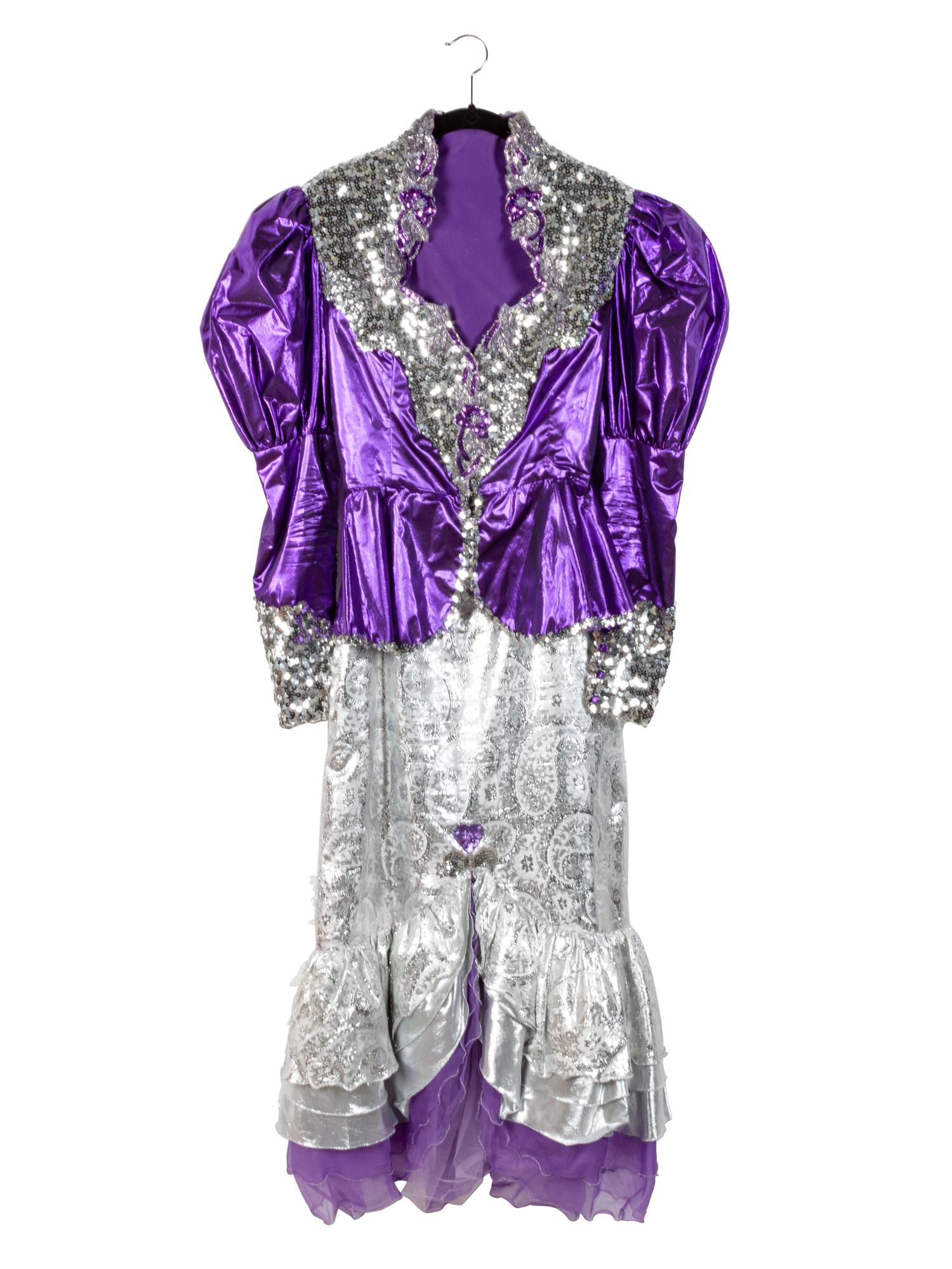 Off-white Women's Nudie-style Suit with Rhinestone and Sequin Floral Embellishments