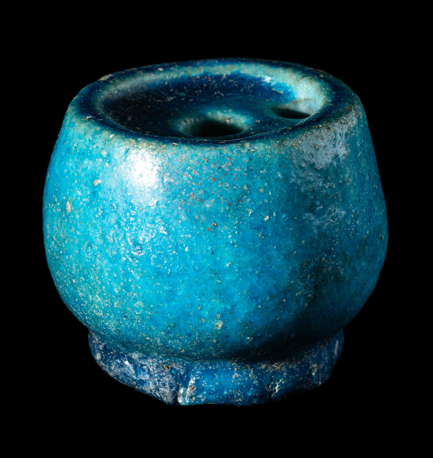 A Romano-Egyptian Faience Inkwell