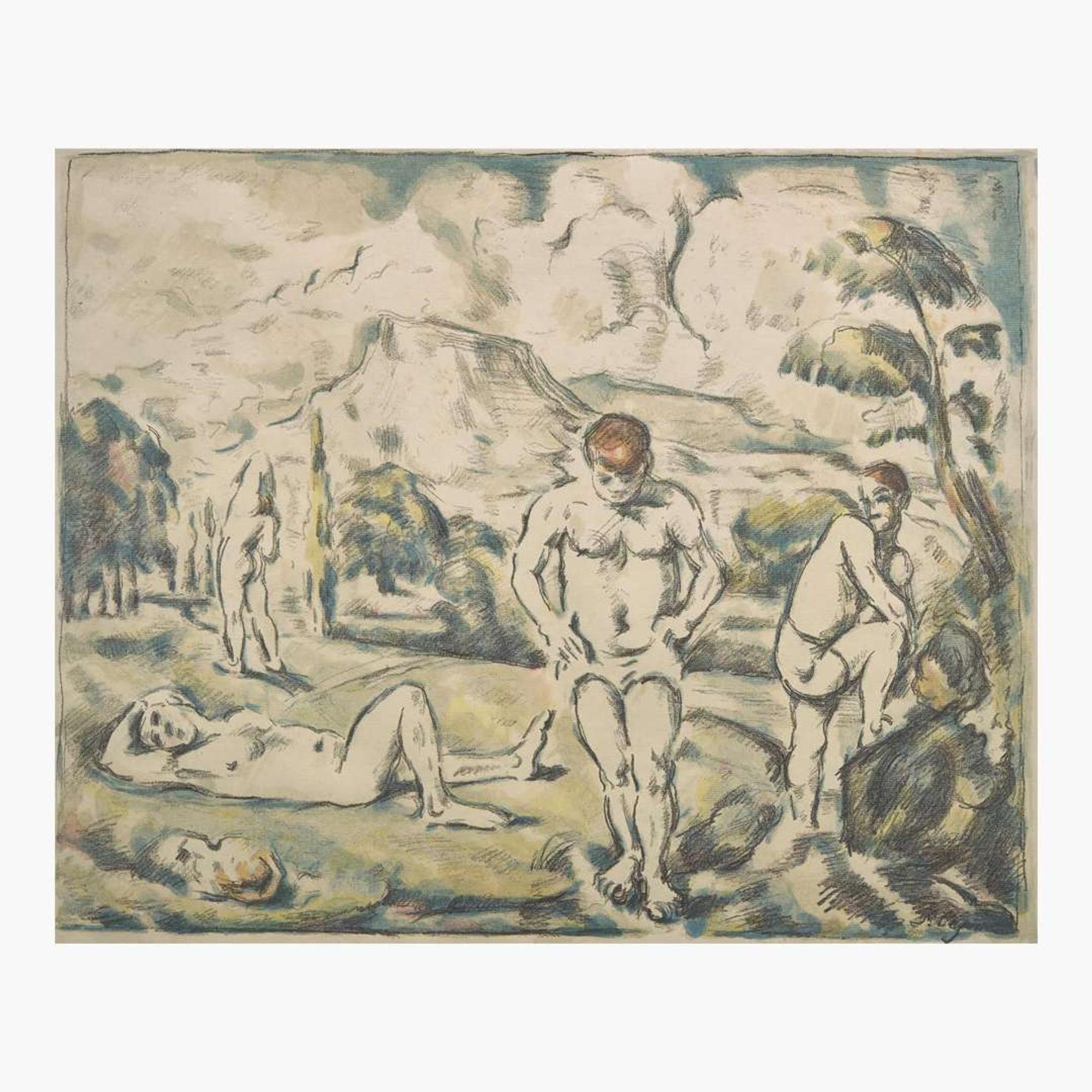 Paul Cézanne (French, 1839–1906) Les Baigneurs (Grande Planche)