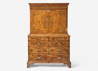 A George I Walnut Bureau Cabinet