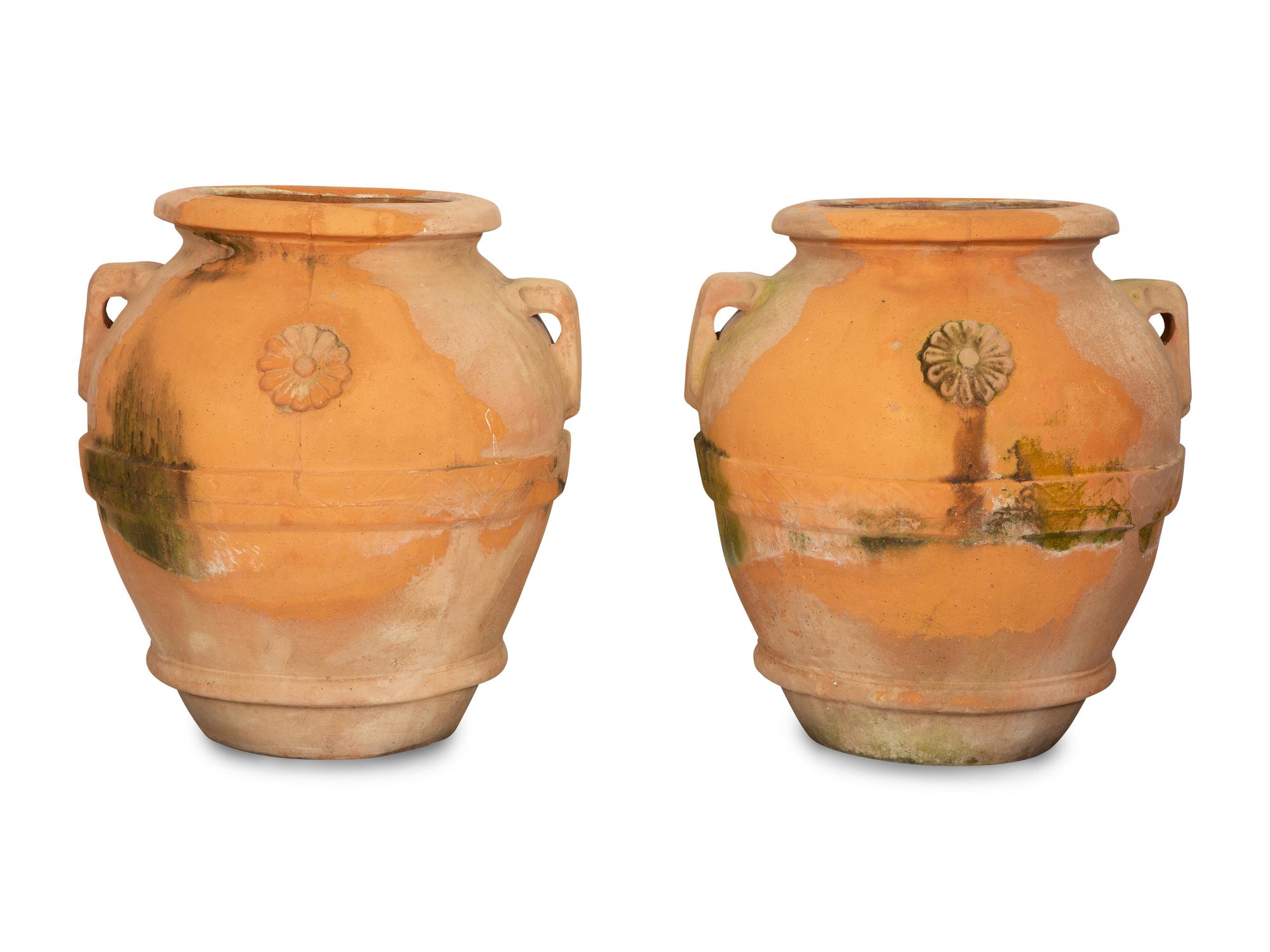 A Pair of Terracotta Olive Jars