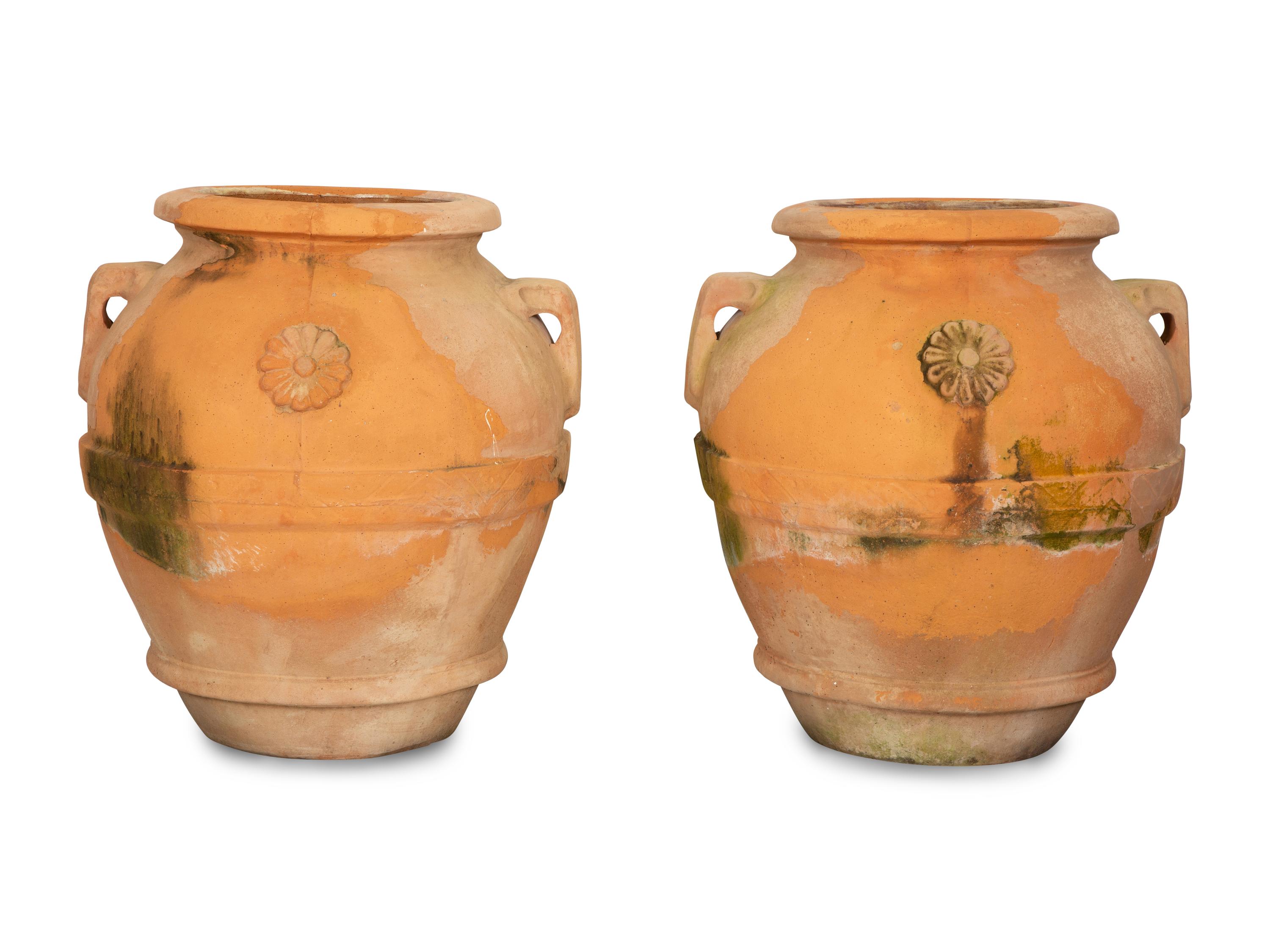 A Pair of Terracotta Olive Jars