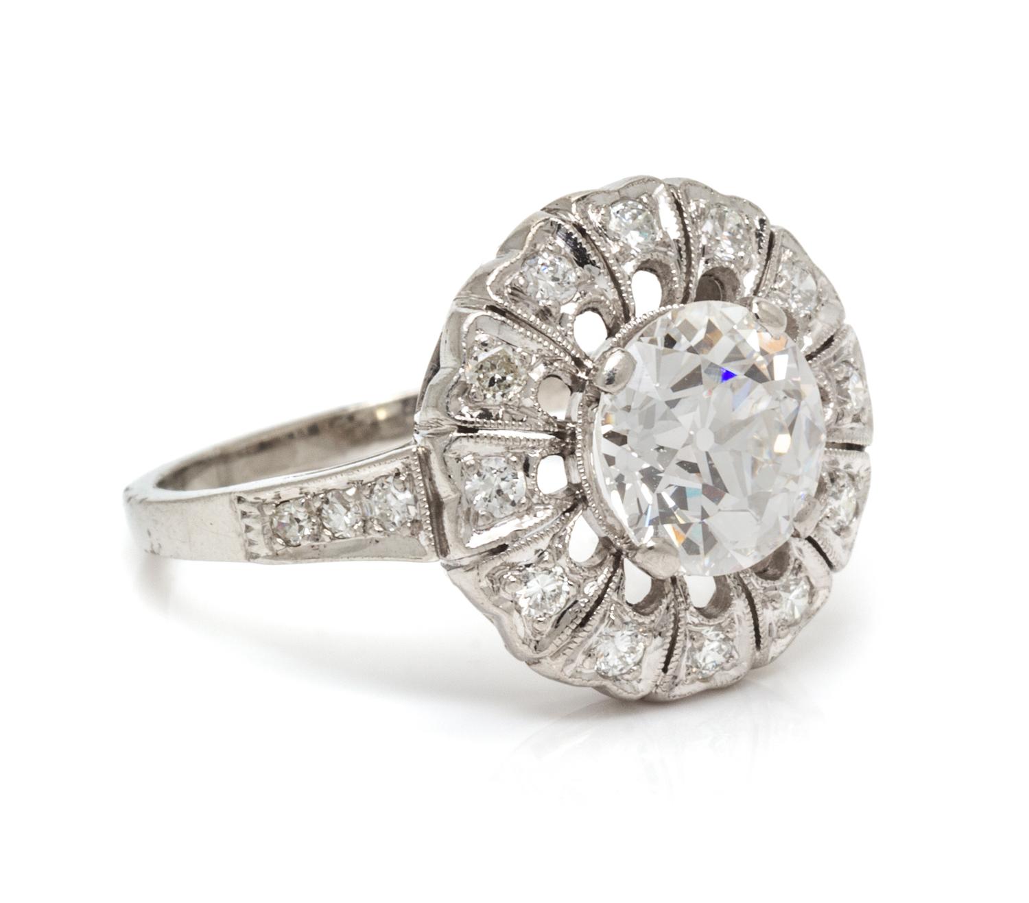 A Platinum and Diamond Ring, Circa 1915, 3.80 dwts.