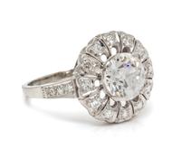 A Platinum and Diamond Ring, Circa 1915, 3.80 dwts.
