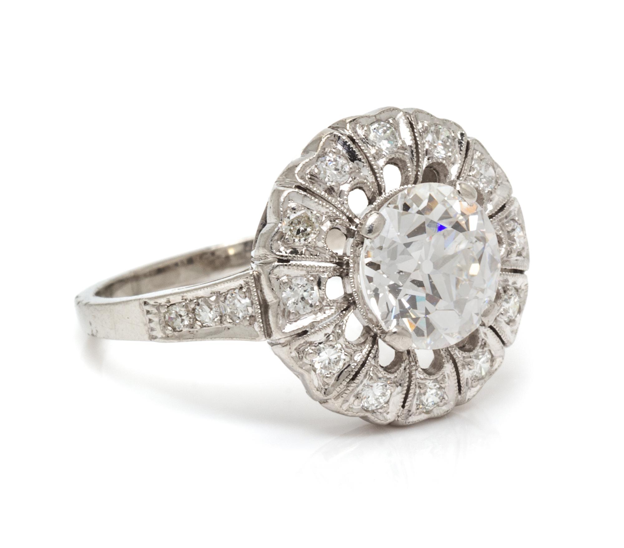 A Platinum and Diamond Ring, Circa 1915, 3.80 dwts.