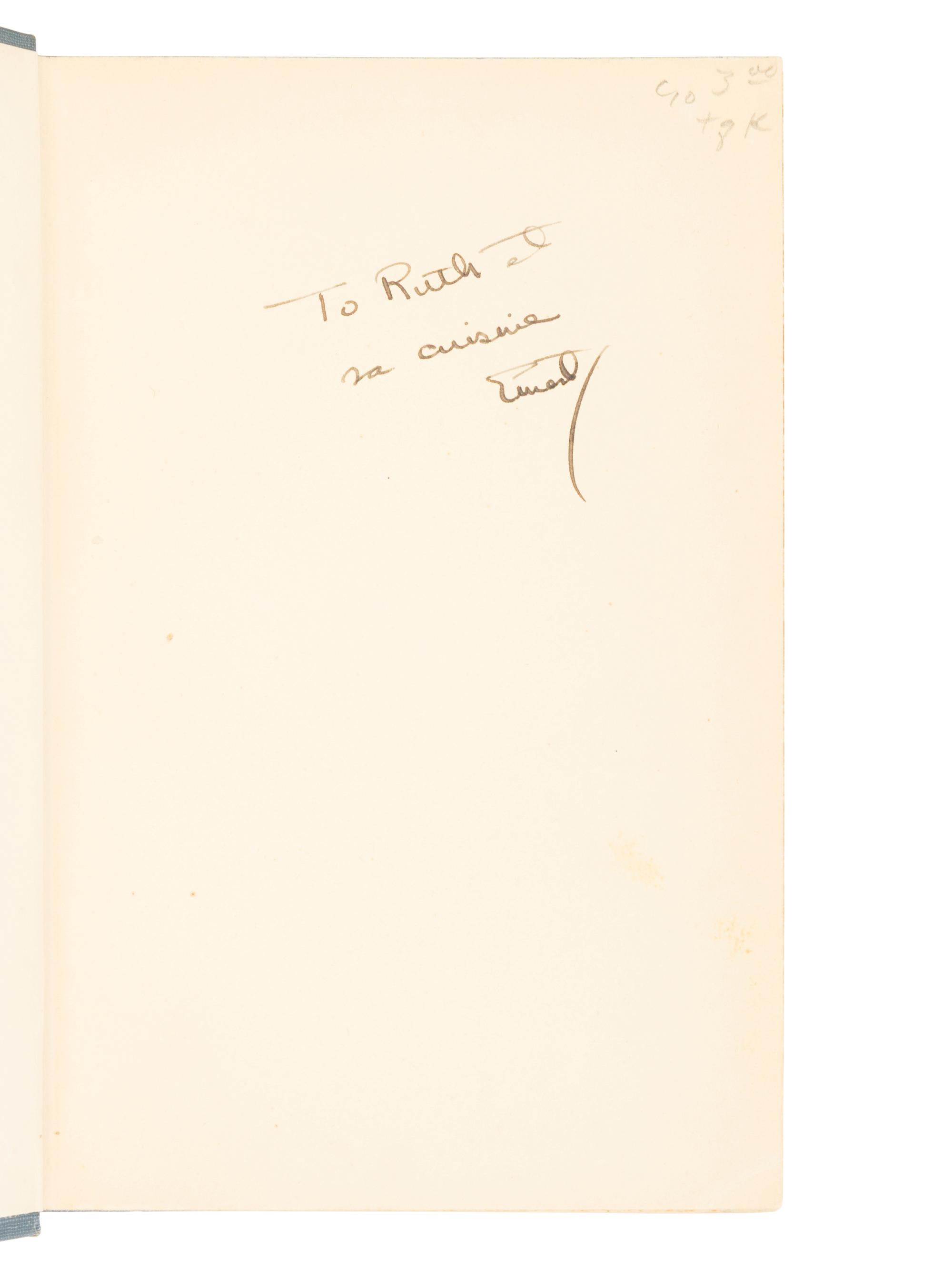 [HEMINGWAY, Ernest (1899-1961)]. MAUGHAM, William Somerset (1874-1965). Six Short Stories Written in the First Person Singular. London: William Heinemann Ltd., 1931.