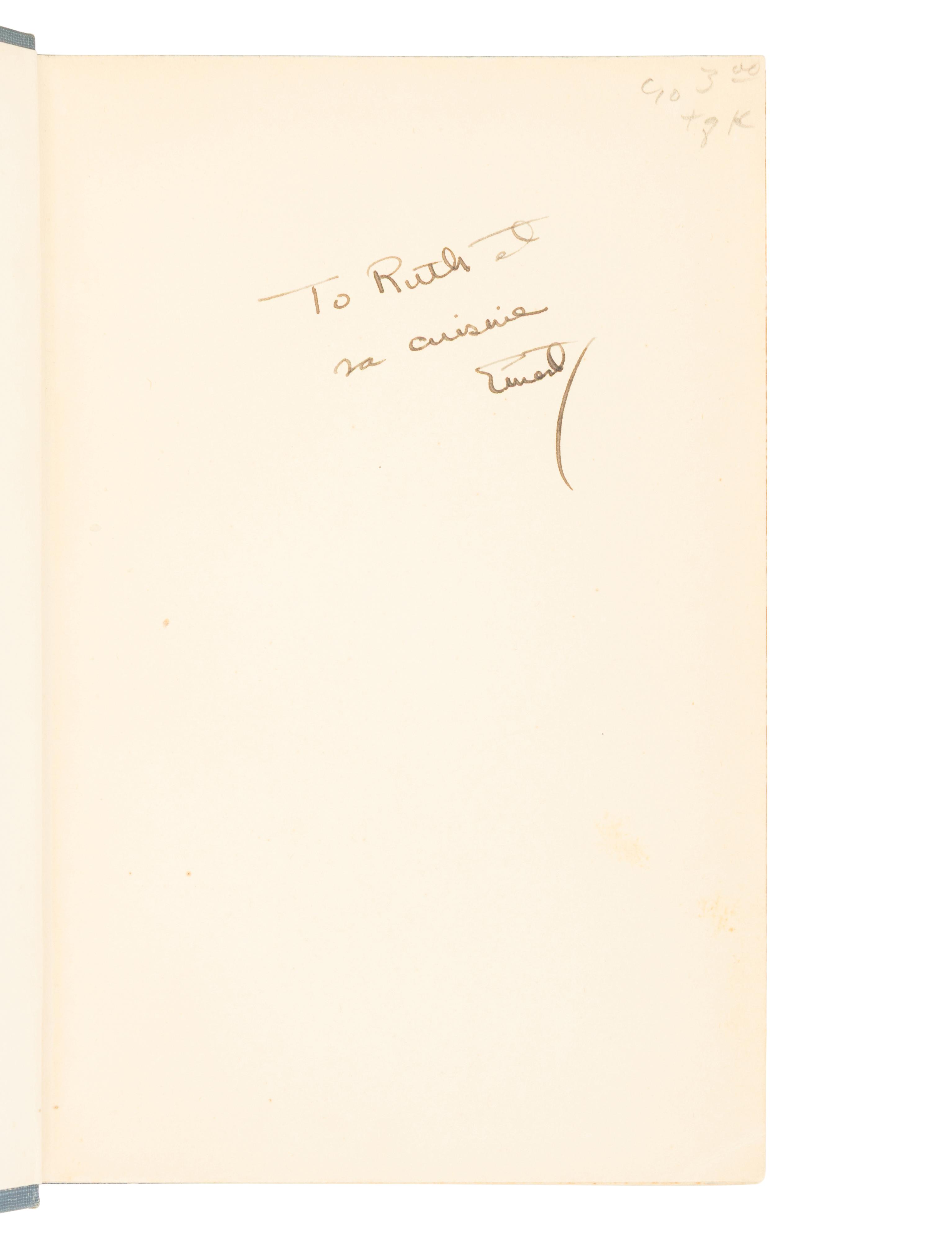 [HEMINGWAY, Ernest (1899-1961)]. MAUGHAM, William Somerset (1874-1965). Six Short Stories Written in the First Person Singular. London: William Heinemann Ltd., 1931.