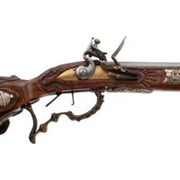 Contemporary Flintlock Rifle with Venus and Adonis Motifs