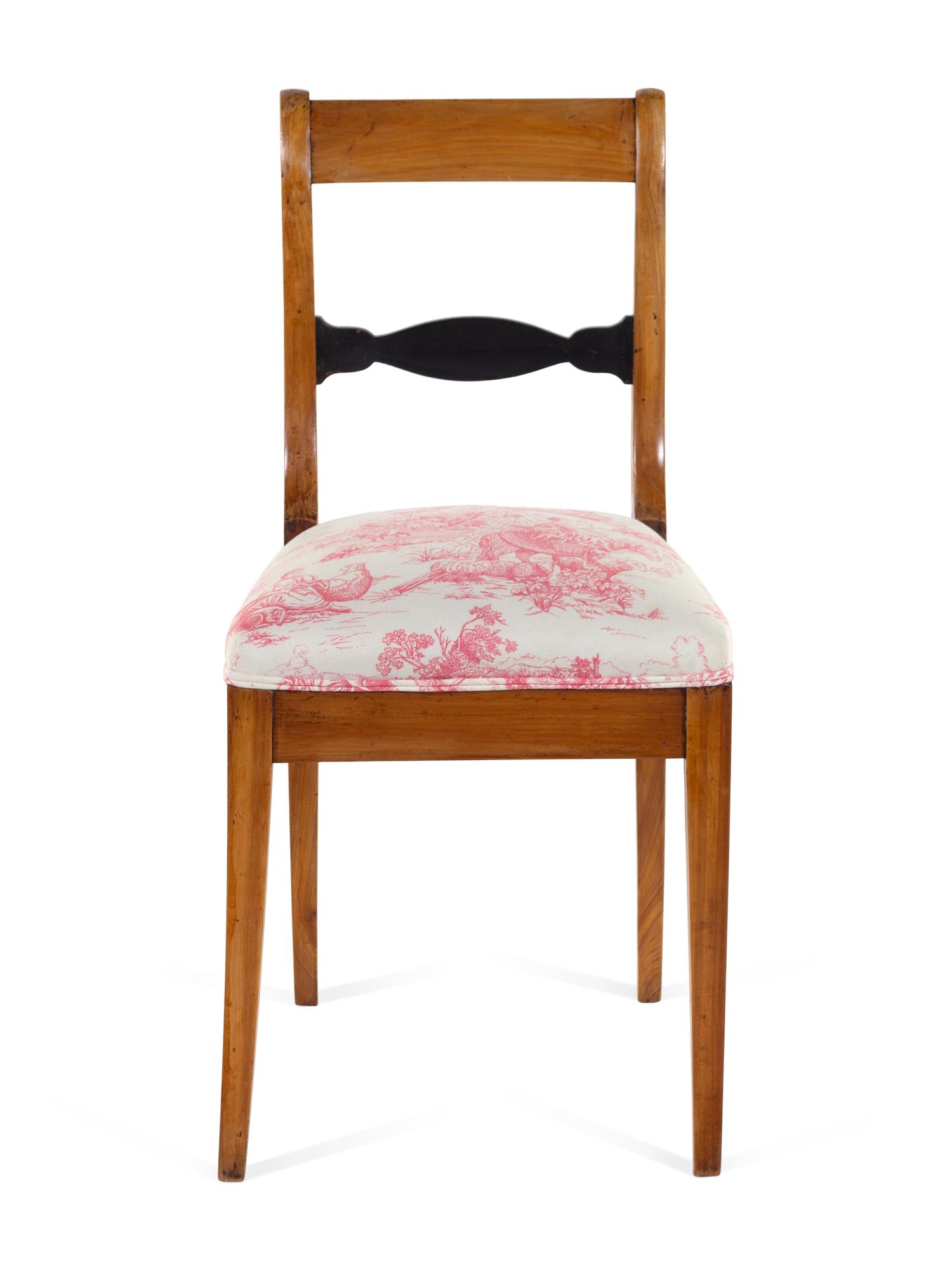 A Biedermeier Part-Ebonized Side Chair
