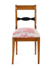 A Biedermeier Part-Ebonized Side Chair