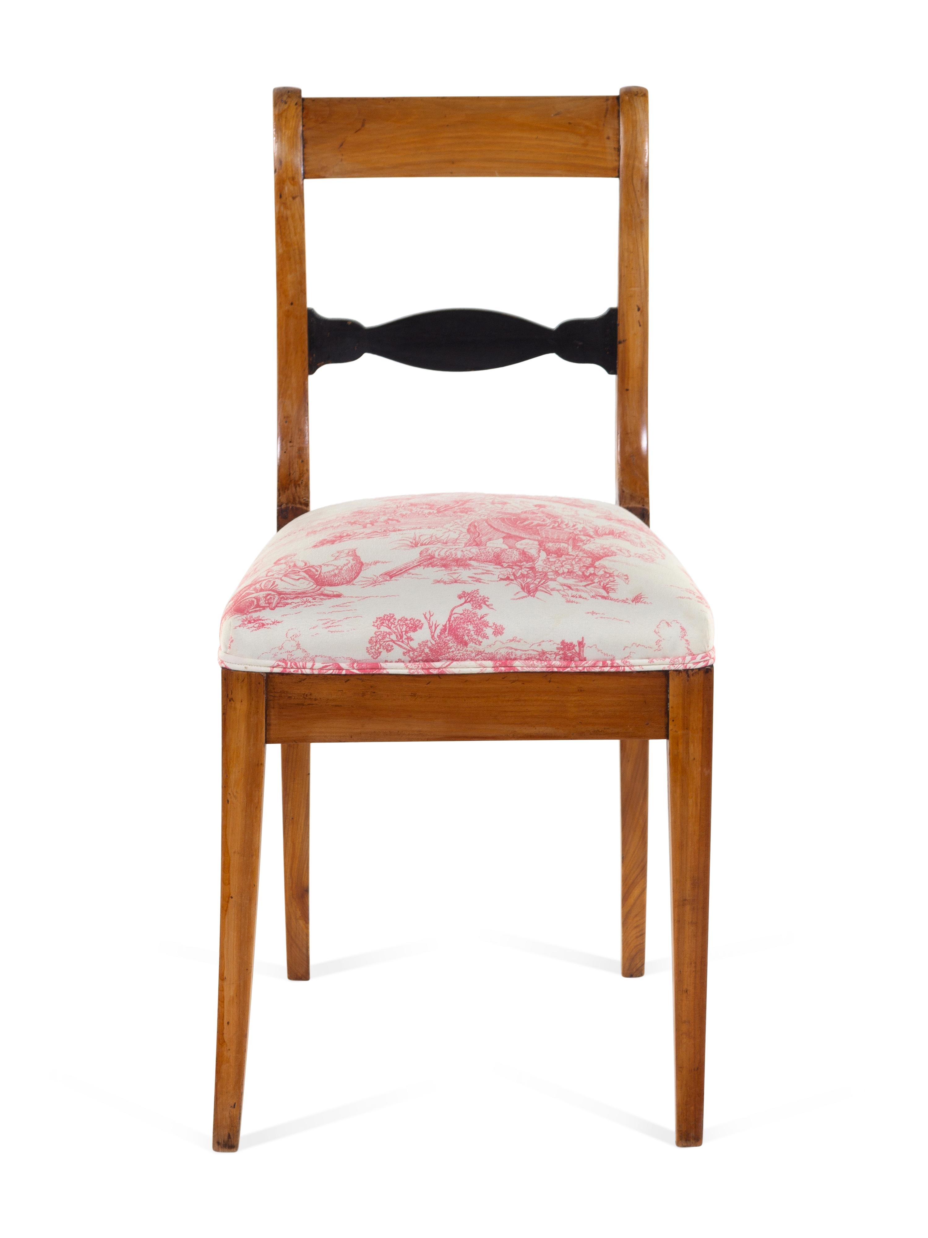 A Biedermeier Part-Ebonized Side Chair