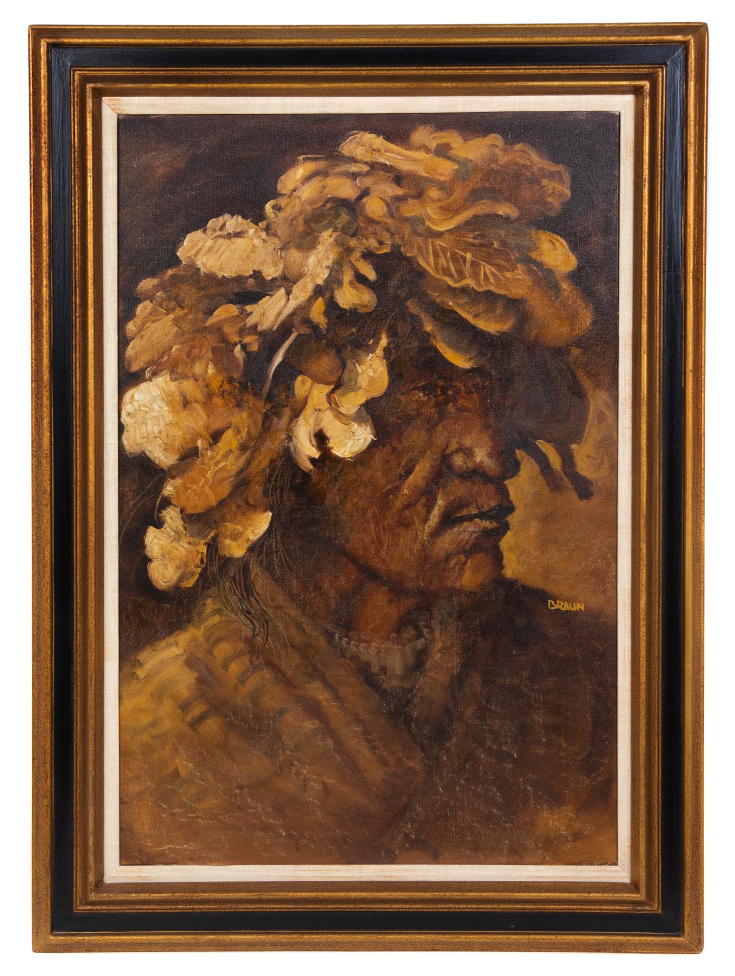 Jorge Braun Tarallo (Uruguayan, b. 1951) Native American in…