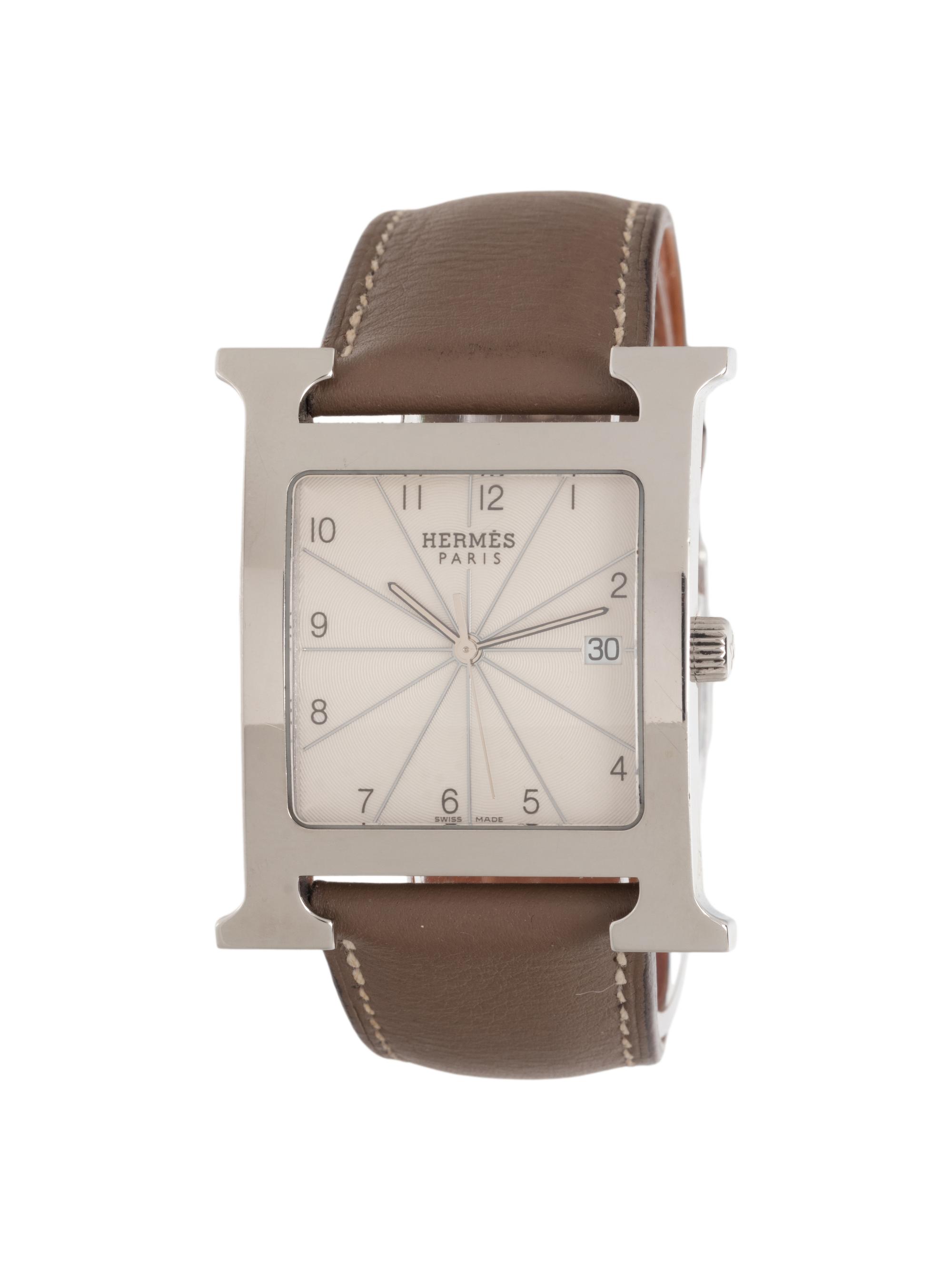 HERMÈS, REF. HH1.810 STAINLESS STEEL 'HEURE H' DATE WATCH