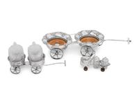 A Group of Three Silver-Plate Table Trollies