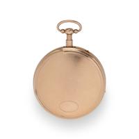 18K PINK GOLD MINUTE REPEATER OPEN FACE POCKET WATCH