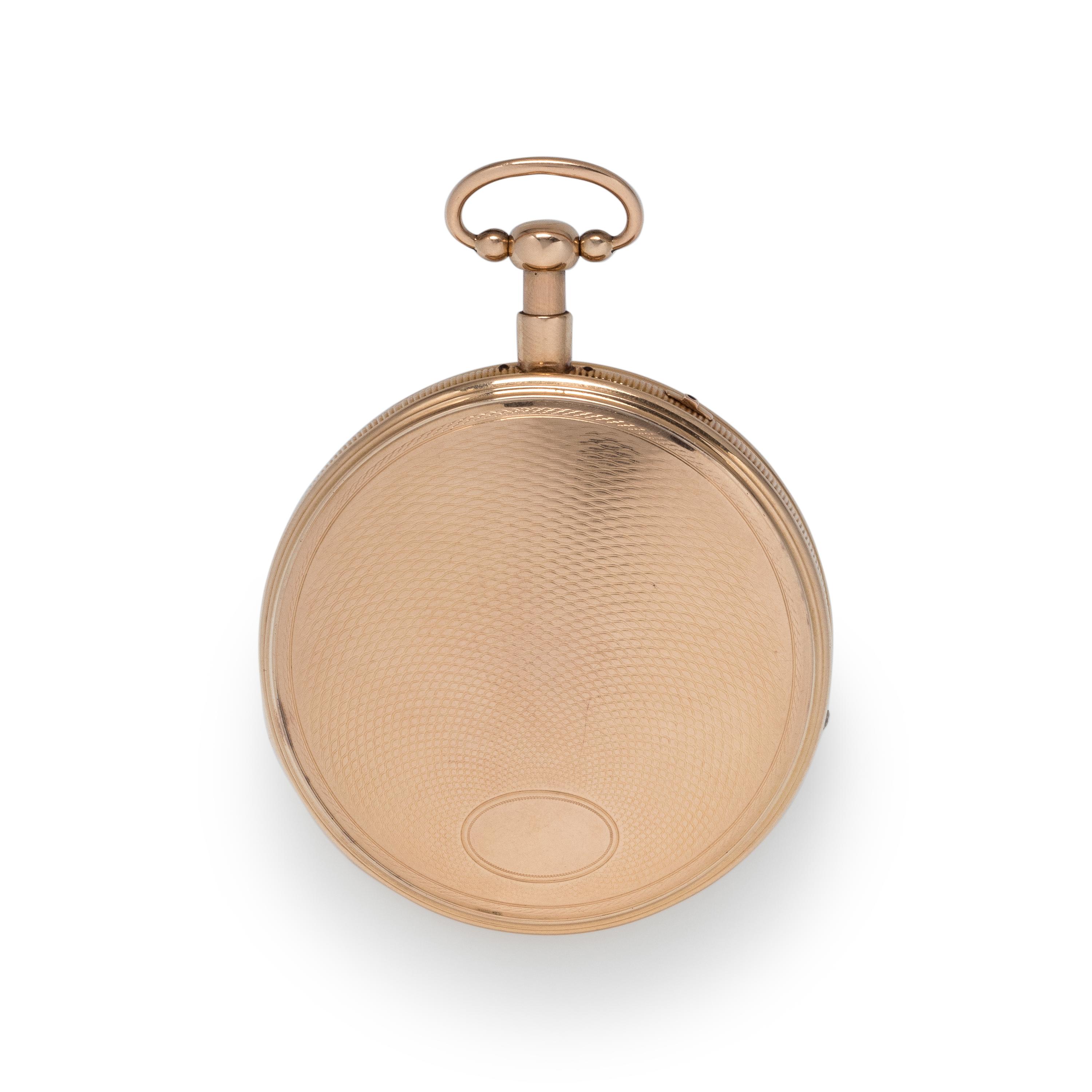 18K PINK GOLD MINUTE REPEATER OPEN FACE POCKET WATCH