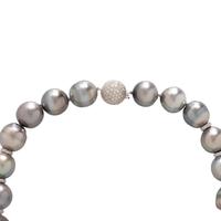BAROQUE TAHITIAN CULTURED PEARL AND DIAMOND NECKLACE