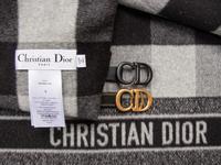 CHRISTIAN DIOR, BELTED PLAID SCARF BOLERO/SHAWL